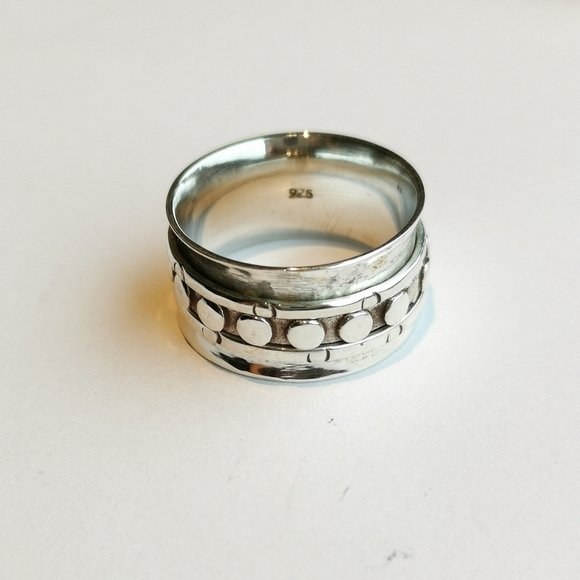 Sterling Silver spinning spinner meditation ring sz 7 NEW - Picture 3 of 6